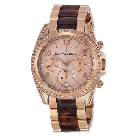 cheap rose gold michael kors watch|two tone rose gold watch.